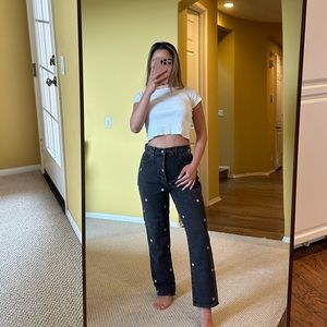 Black sunflower high waisted jeans from PacSun
